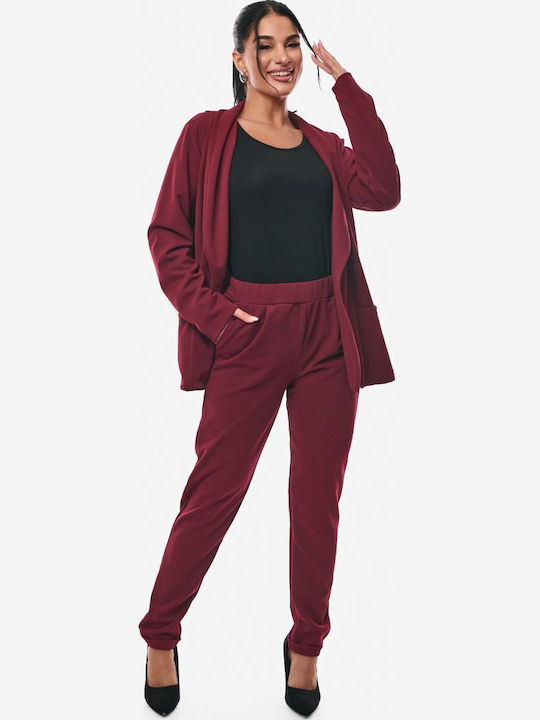 Boutique Γυναικείο Σακάκι Μπορντό