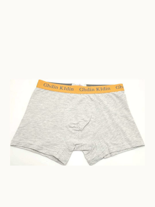 Boxer Bărbătesc din Bumbac Portocaliu cu Elasti...