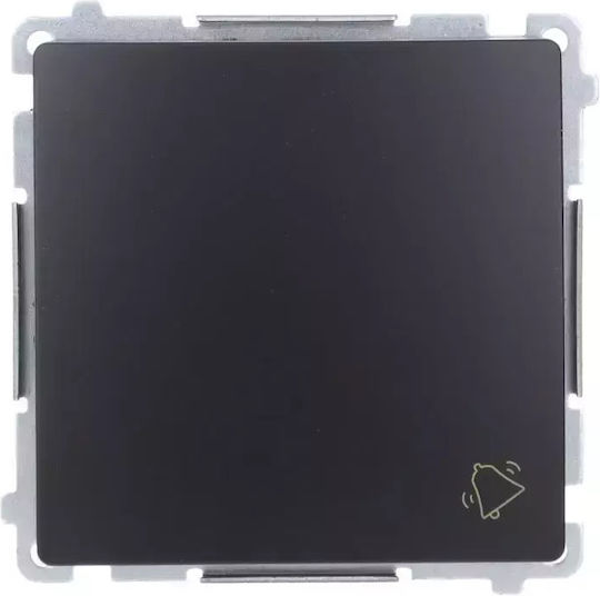 Simon Basic Wandschalter Glocke Modul 10ax 250v Schnellverbinder Schwarz Bmd1.01/49