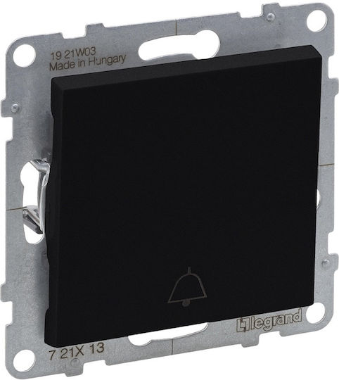 Suno Single Button Bell Symbol Black 6a 250v Automatic Terminals 721413