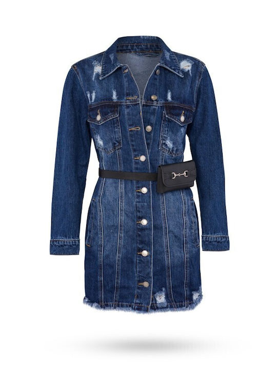 Women's Short Jean Jacket for Spring or Autumn Jean Color