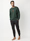 Admas Men's Winter Pajamas Set Green