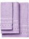 Beauty Home Σετ Πετσέτες Μπάνιου 3τμχ Art 3461 Λιλά Βάρους 450gr/m²