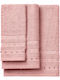 Beauty Home Σετ Πετσέτες Μπάνιου 3τμχ Art 3462 Ροζ Βάρους 450gr/m²