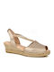 Damenplattformen Beige
