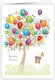 Grußkarte Baum Ballons