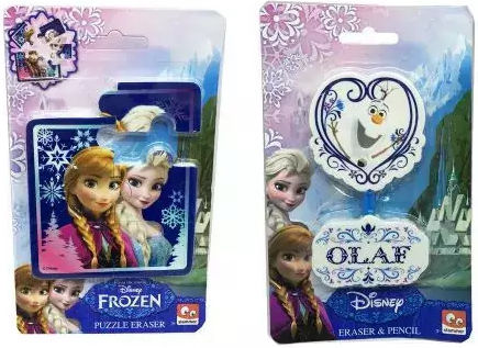 Frozen Подредба 6 Бройки Пъзел Гумички Olaf 2 Olaf Гумички За Молив 056720-2 056720+056713-2