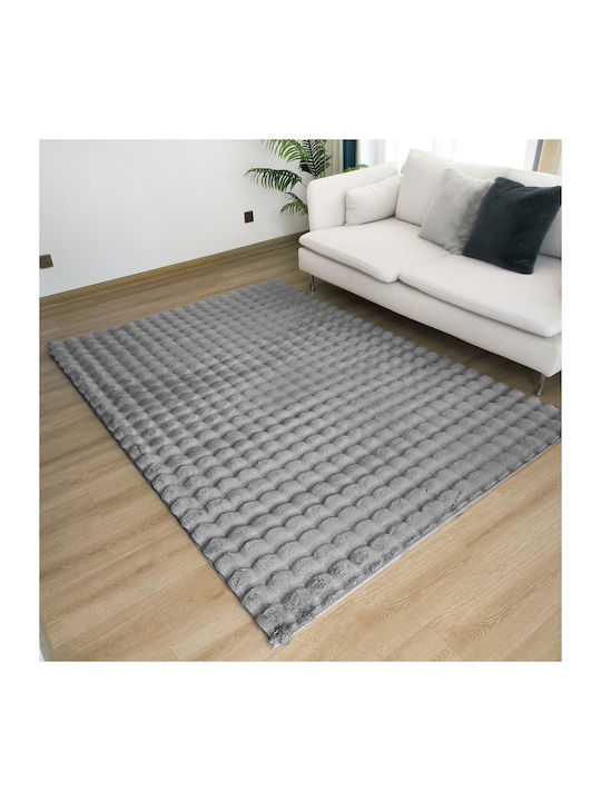 Beauty Home Non-Slip Bath Mat Bubble Art 9664 9664-45Χ75-Γκρι Grey 45x75cm