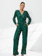 Women's Long-sleeved One-piece Suit Emerald