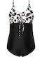Black Maternity Swimwear Leopard