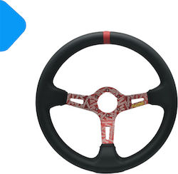 Three Spoke Car Steering Wheel Red/Red Three Spoke Car Steering Wheel Red/Red