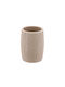 Bathroom Cup Polyresin Leaf Light Brown