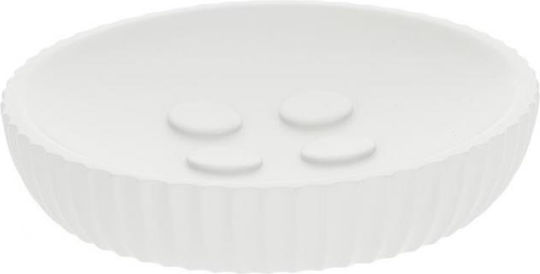 Σαπουνοθήκη Polyresin Λευκή Ριγέ