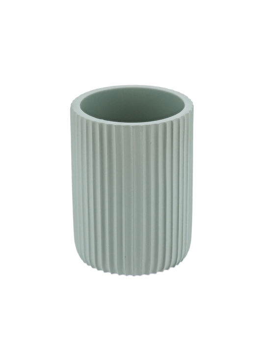 Ποτήρι Μπανιου Polyresin Βεραμάν Ριγέ 7x9.5cm