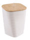 Atmosphera Bamboo Bathroom Basket White