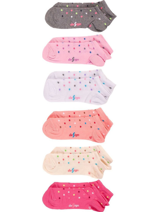 Design Socks Șosete pentru Copii Negre 6 Perechi
