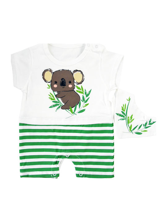 Poulain Baby Bodysuit Short-Sleeved Green