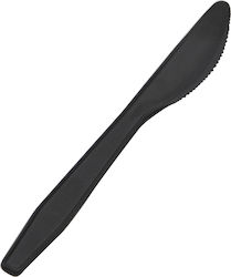 Cuțit Plastic Ps 18cm Premium Negru 50 Buc/Pachet
