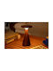 Gingko Kunststoff Tischlampe LED mit Braun Schirm und Basis