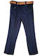 Kids' Leather Pants NAVY