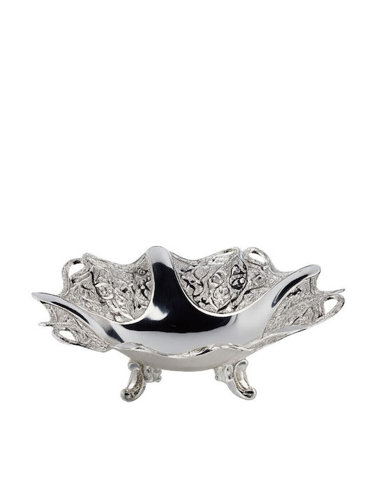 Metallic Carved Silver Bowl 24x24x7.5cm Galifas 956262 Galifas