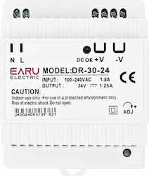 Earu Sursă de Alimentare pe Șină DIN cu Putere 30W