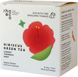 Rhoeco Organic Hibiscus Green Tea Blend 10 Bags 18048