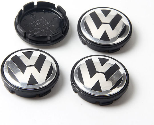 Καπάκια Ζάντας Vw 65mm 4τμχ Οεμ Μαυρο