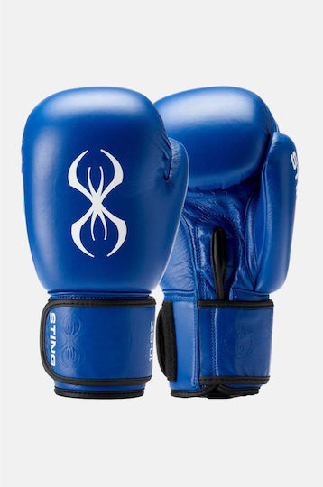 Sting Boxhandschuhe Leder für Kampf Blau