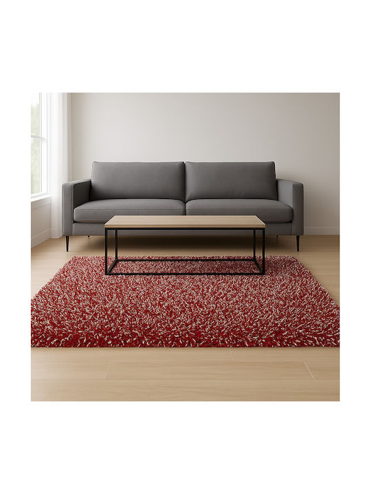 Χαλί Shaggy 120x180cm Κόκκινο-λευκό Χαλί Shaggy 120x180cm Κόκκινο-λευκό