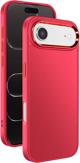 Avizar Case Iphone Air Matte Finish Metallic Camera Outline Red
