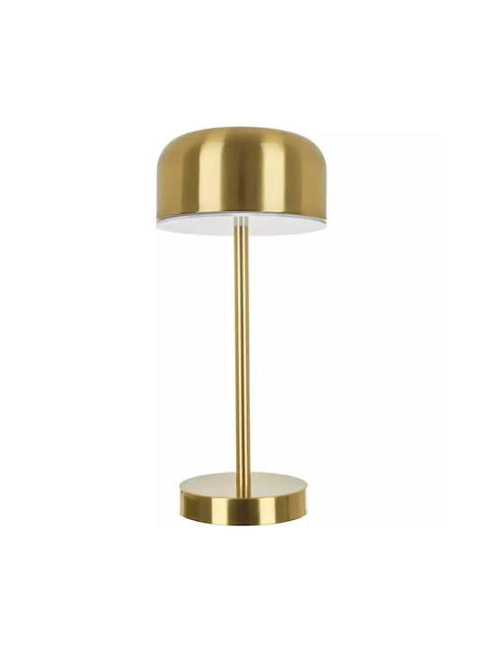 Metall Tischlampe LED mit Gold Schirm und Basis
