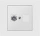 Vestra Tv Antenna Socket Single Type Ff Without Frame Flush-mounted Ip20 White 3886-10