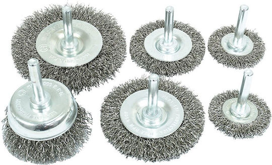 Set Perii De Sârmă Din Oțel Inoxidabil Pentru Burghiu 6 Bucăți V05260 Verke
