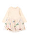 Girls Dress Long Sleeve Tulle Color