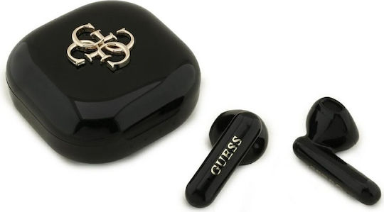 Guess 4G Metal Logo In-ear Bluetooth Handsfree Earphones with Charging Case Black