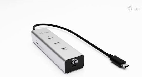 i-tec Metal USB Hub 5 Ports USB 3.2 with USB-C Connection Silver