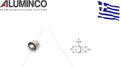 Τάπα Προφίλ Κάγκελα Αλουμινίου Τύπου Inox F50-300 Aluminco 4438 Ral 9005 Mat