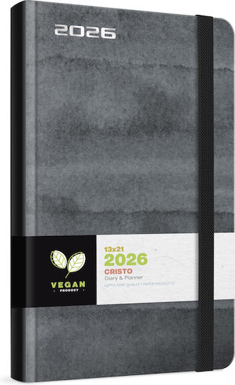 Uni Pap Cristo Daily Agenda 2026 Grey 17x24cm