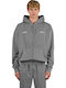 Vintage Grey Men's Sweatshirt with Hood