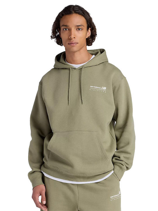 Sweatshirt With Hood Dark Olivine