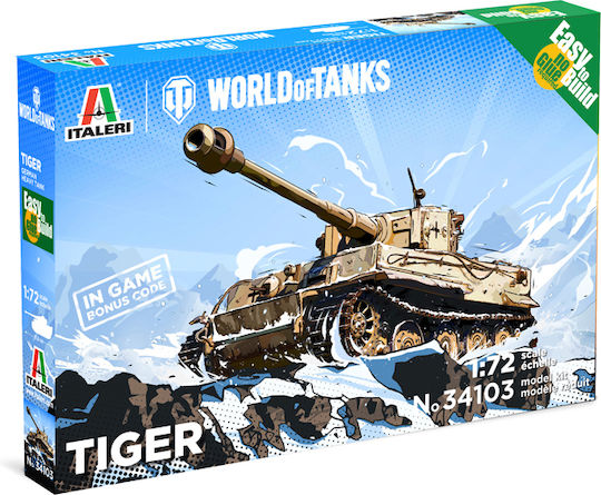 Italeri 1:72 34103 Tiger World Tanks Easy To Build