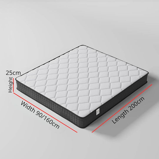 Homeone Μονό Ανατομικό Στρώμα Roll Pack 90x200x25cm με Ανεξάρτητα Ελατήρια