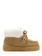 Nordic Wildleder Stiefeletten Damen mit Pelz Taba