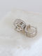 Celestino Kleine Strass Reifen Silber Ohrringe