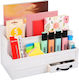 Organizator de Birou Belle Vous 5 Compartimente 1 Sertar 31 X 15 X 19 Cm din Lemn Alb