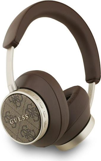 Guess 4G Classic Logo Wireless / Wired Over Ear Headphones with 32 hours of Operation Brown