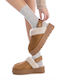 Winter Women's Slippers with Fur Brown