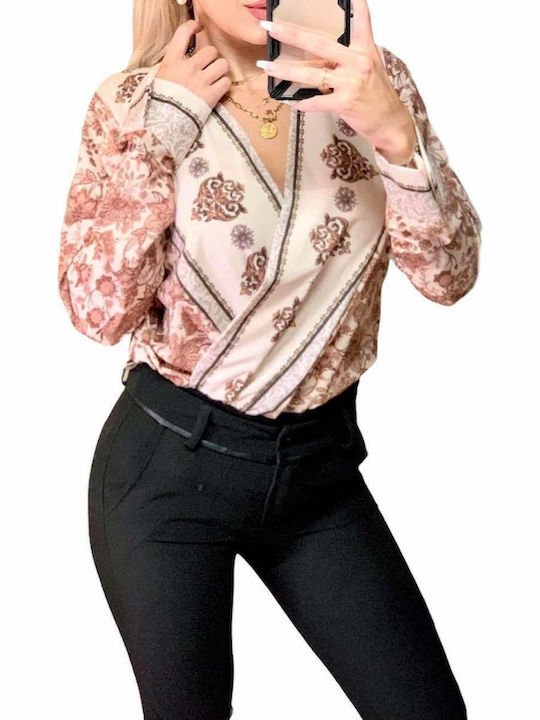 Evening Beige Shirt Bodysuit
