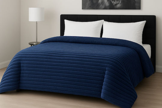 Le Blanc Κουβερτοπάπλωμα King Size 260x240εκ. Rib Navy 700 GSM